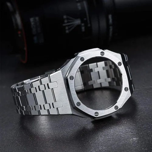 Vista 3 de GA2100 Correa de metal para reloj con bisel 3er reemplazo Accesorios para Casio G-Shock GA-2100GA-2110