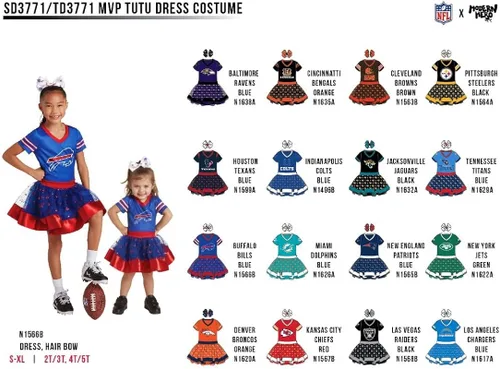 Vista 6 de MODERN HERO Disfraz de tutú para puerta trasera de la NFL para niña