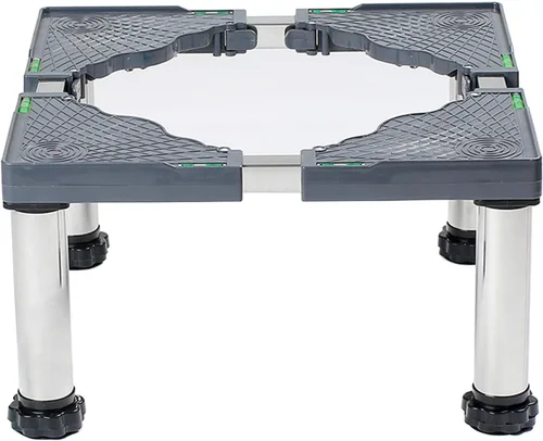 Vista 8 de Mini soporte para refrigerador de 5.5 a 6.7 pulgadas de altura, base universal ajustable con 4 pies fuertes, soporte multifuncional para lavadora