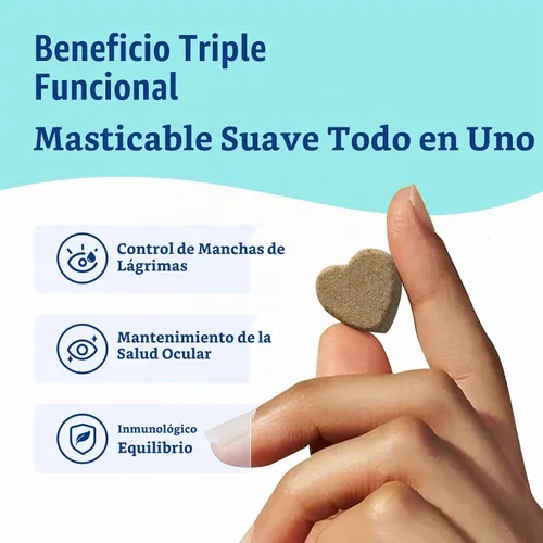 Vista 5 de Masticables de apoyo a las manchas de lágrimas para perros, salud ocular y suplemento inmunológico
