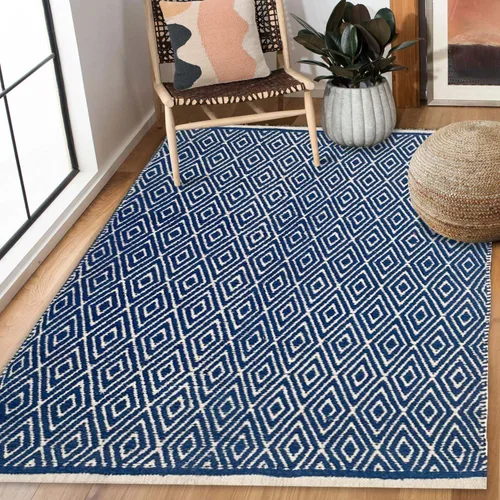 Vista 7 de Chardin Home, tapete 100% algodón, reversible por completo, de 21 x 34 pulgadas, se puede lavar a máquina, Gris y blanco Beige grisáceo - Blanco