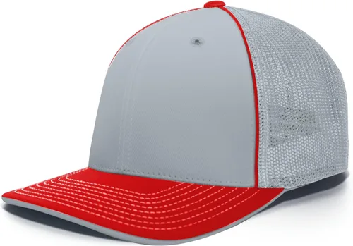 Vista 61 de Pacific Headwear Gorra unisex Pacific Headwear Trucker Flexfit® para adultos Grafito/Negro/Negro