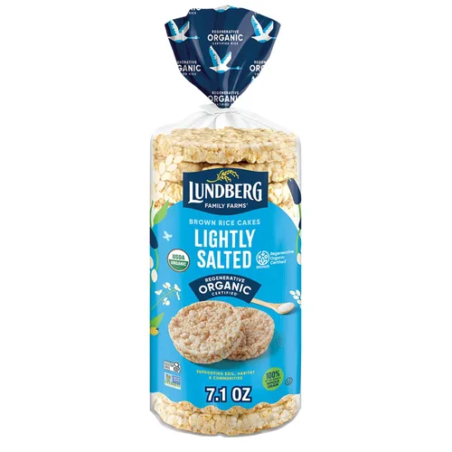 Vista 10 de Lundberg Tortas de arroz integral orgánico sin gluten ligeramente saladas- 8.5 oz