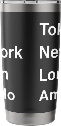 Vista 2 de Funny Amarillo City Stainless Steel Insulated Tumbler