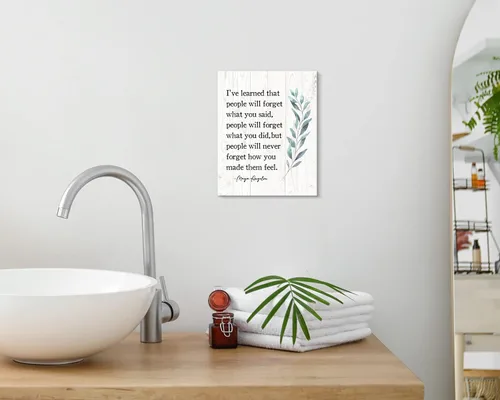 Vista 3 de ARTINME Maya Angelou - Arte de pared motivacional con citas para oficina, arte de pared y decoración motivacional enmarcado, regalos de ánimo, arte