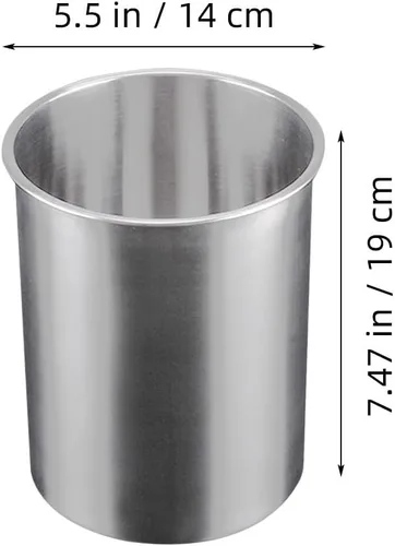 Vista 3 de Enfriador de vino Cubo de acero inoxidable Enfriador de vino Enfriador de botellas de vino Cubo de hielo (2.5L/Plata)
