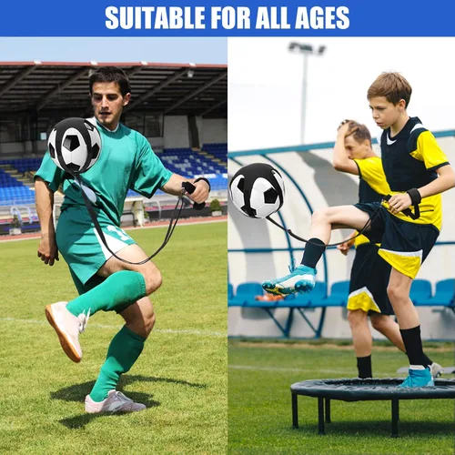 Vista 7 de Football Kick Trainer, Soccer Return Trainer Net Fits Ball Size 3, 4, 5, Hands-Free Soccer Kick Throw Training Aid