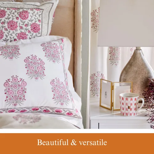 Vista 4 de Saffron Marigold Funda de edredón tamaño individual, 100% algodón, reversible, estampado a mano, decorativa, para decoración de dormitorio, diseño