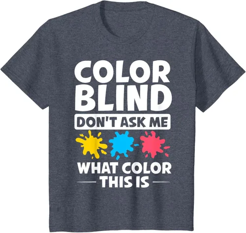 Vista 14 de Color Blind Camiseta Test Funny Glasses Visions, Negro