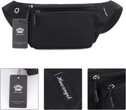 Vista 4 de HUA ANGEL Riñonera cruzada para mujeres y hombres, riñoneras de moda, bolsas cruzadas, cinturón, bolsa de teléfono para viajes deportivos
