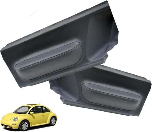 Vista 2 de labwork Reemplazo negro de la cubierta del reposabrazos de los paneles de la puerta delantera del coche para Beetle 1998-2010