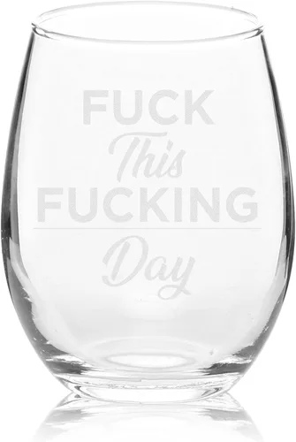 Vista 3 de Veracco Divertida copa de vino sin tallo para regalo de cumpleaños para el día de la madre (cristal, transparente)