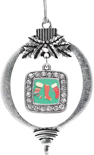 Vista 125 de Inspired Silver - Bon Voyage Cruise Ship Charm Ornamento – Adornos navideños cuadrados de plata con joyas de circonita cúbica