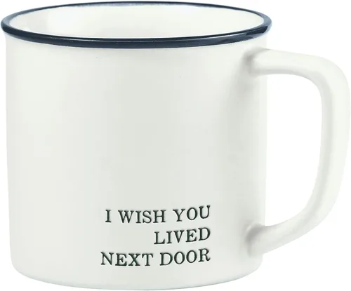 Vista 10 de Santa Barbara Design Studio Tazas de café en blanco y negro con diseños cara a cara, taza de cerámica, 16 onzas, 5 minutos más color fantasía