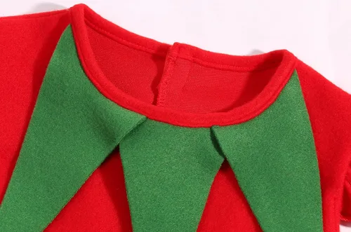 Vista 3 de Costumerry Disfraz de elfo para niñas, vestido de elfo para Navidad