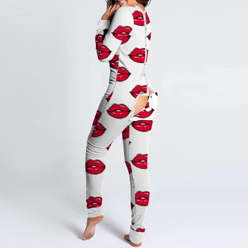 Vista 2 de Overol deportivo para mujer, con botones y solapa abotonada, para adultos, estampado de leopardo