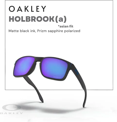 Vista 5 de Oakley Holbrook Asian Fit OO9244 - Gafas de sol de puente bajo para hombre, paquete con correa y kit de cuidado iWear de diseñador