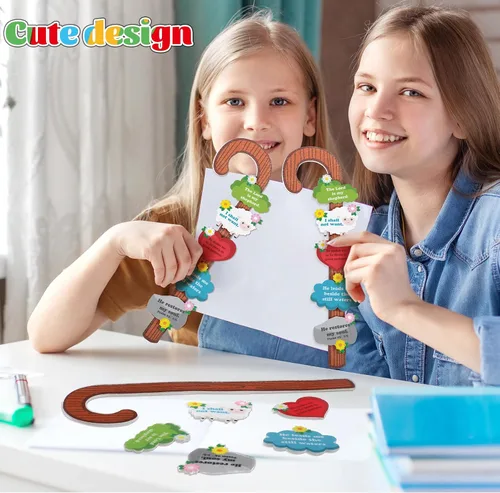 Vista 6 de Peryiter 24 piezas de manualidades religiosas para niños, Biblia cristiana, escuela dominical, manualidades para niños de 8 a 12 años, salmo