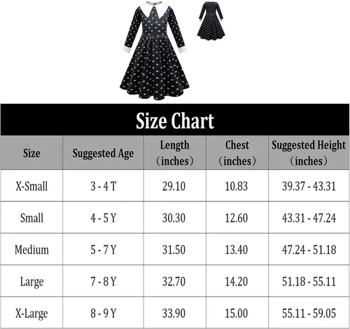 Vista 3 de Rogkidha Vestidos negros para niñas, disfraz de cosplay de Halloween