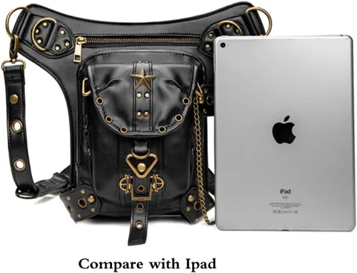 Vista 4 de Halloween Unisex Steampunk senderismo riñonera bolsa militar táctica gota pierna bolsa al aire libre bicicleta motocicleta ciclismo mochila utilidad