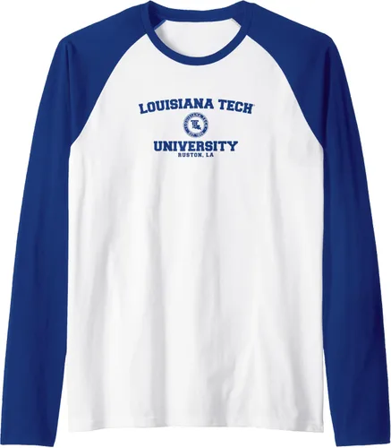 Vista 7 de Louisiana Tech Bulldogs Circle Logo Raglan Baseball Tee
