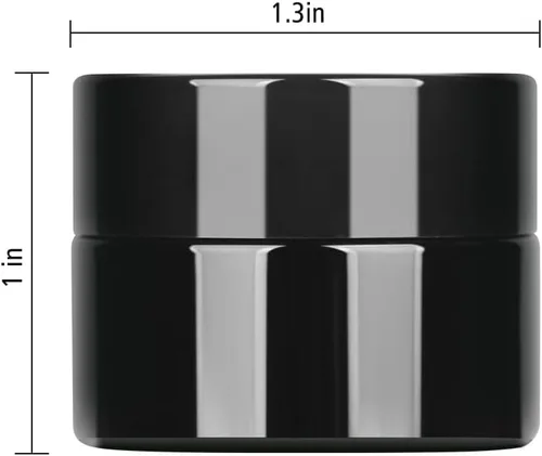 Vista 2 de 12 frascos de vidrio pequeños de protección UV de 0.18 oz con tapas, reutilizables, 0.2 fl oz, botella de vidrio negra para alimentos, mini