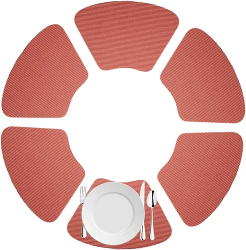 Vista 9 de Kraftware Juego de 6 manteles individuales de cuña de red para mesa redonda, perla ennegrecida, tamaño pequeño