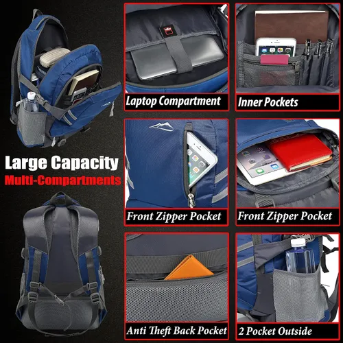 Vista 2 de ProEtrade - Mochila para escuela, universidad, estudiantes, viajes, negocios, con puerto de carga USB, Gratis