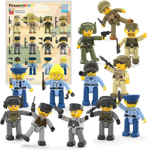 Vista 12 de PicassoTiles Juego de figuras magnéticas de 5 piezas para vehículos y figuras de acción, incluyendo autobús escolar, automóvil, camión y 2