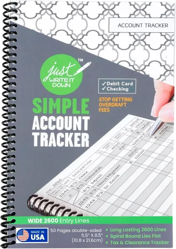 Vista 13 de The Superior Register Cuaderno para el registro de cheques y tarjetas de débito, sencillo cuaderno de control de cuentas y contabilidad financiera