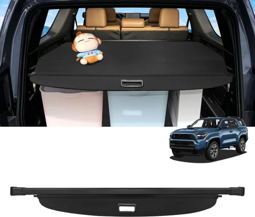 Vista 40 de Sze Cubierta de carga para Jeep Grand Cherokee 2022 2023 2024 2025 2026 (2 filas; WL) 4XE retráctil para maletero, cubierta de seguridad negra