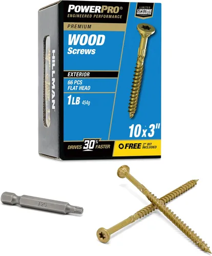 Vista 17 de Power Pro Tornillos de madera para exteriores de alta calidad, tornillos de cubierta multiusos #8 x 1-1/2 pulgadas para proyectos al aire libre