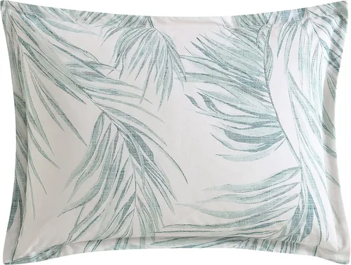 Vista 3 de Tommy Bahama - Juego de funda de edredón tamaño Queen, juego de ropa de cama de algodón reversible con fundas de almohada a juego, elementos