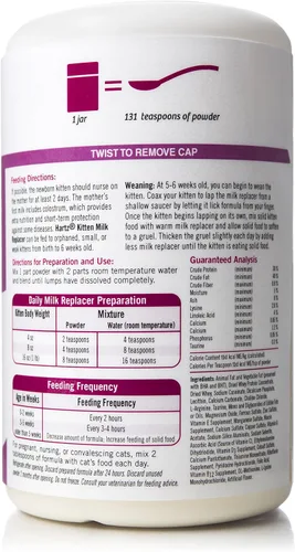 Vista 2 de Fórmula de Reemplazo de Leche en Polvo para Gatitos Hartz - 11 Oz