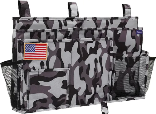 Vista 63 de Surblue Organizador de cama colgante para mesita de noche, bolsa de almacenamiento con bolsillo para literas y camas de hospital, habitaciones