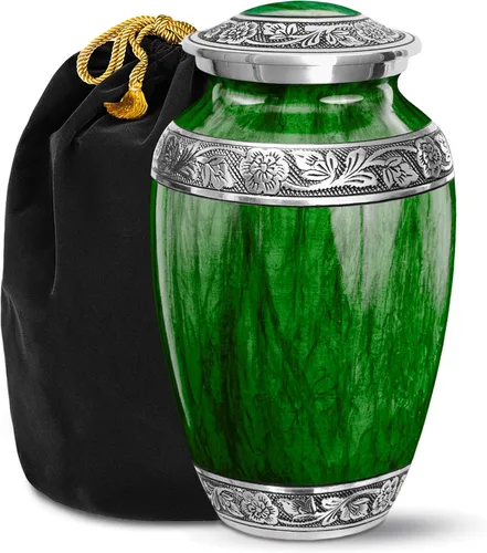 Vista 16 de Urna Negra de Acuarela para Cenizas de Adulto Masculino – Grandes Urnas de Cremación para Cenizas Humanas – Urna Funeraria Conmemorativa