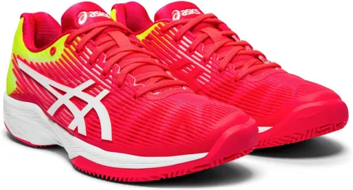 Vista 2 de ASICS Zapatos de tenis Solution Speed FlyteFoam Clay para mujer, BlancoPlateado, M US