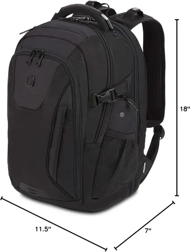 Vista 10 de SwissGear 5358 USB ScanSmart Mochila para Portátil de 16", Negro, Grande