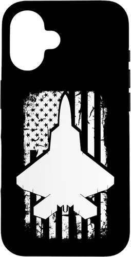 Vista 32 de F22 Raptor US Flag Fighter Airplane Jet Plane Aircraft Case for iPhone 17