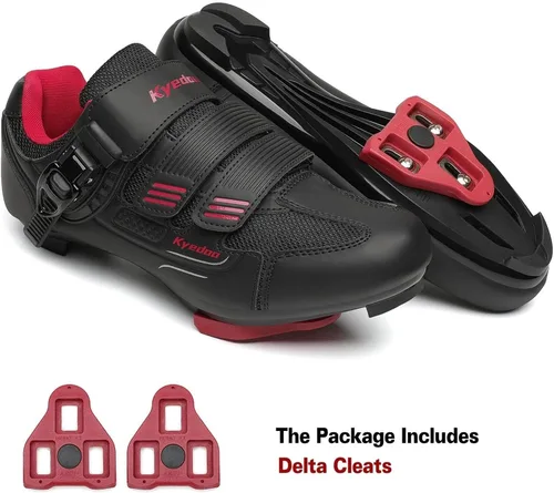 Vista 3 de Zapatos de ciclismo unisex compatibles con Peloton zapatos de bicicleta con clip para interiores Peleton Road Bike Riding Racing Zapatos de ciclismo