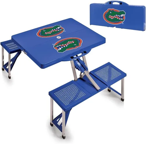Vista 59 de PICNIC TIME NCAA North Carolina Tar Heels Folding Picnic Table - Camping Table - Outdoor Table with Umbrella Hole
