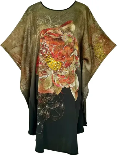 Vista 26 de Pijama de seda 100% para mujer, batas de baño de seda para mujer, batas de kimono de seda, batas de baño con mangas de muñeca, estampado floral
