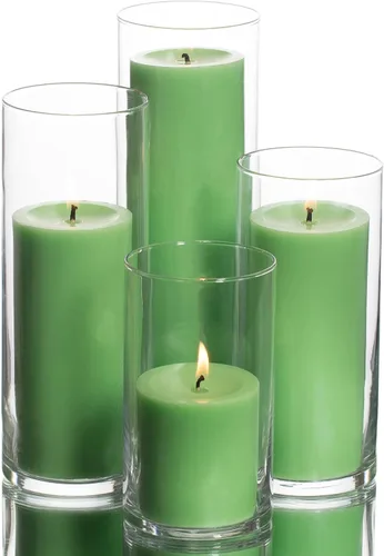 Vista 11 de Eastland - Juego de 4 soportes cilíndricos para pilar y velas de pilar Richland