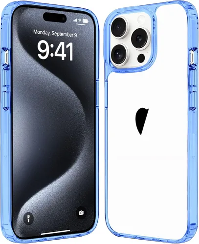 Vista 13 de JJGoo Compatible con iPhone 16 Pro Max Funda transparente, transparente a prueba de golpes, funda protectora trasera de policarbonato duro