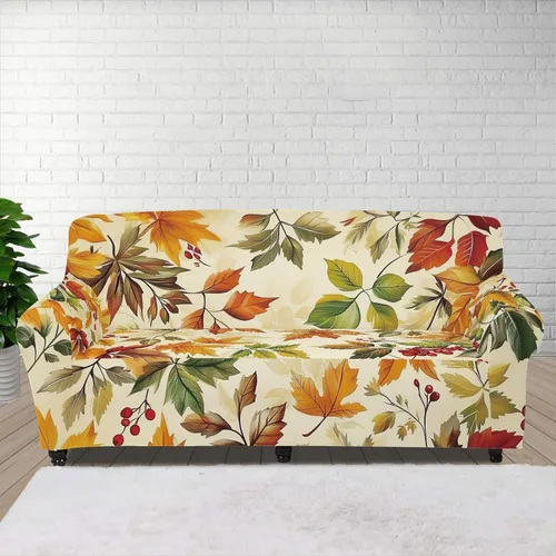 Vista 40 de Horeset Fundas elásticas para sofá con diseño de flores otoñales, lavables para sofá de 2 cojines, funda protectora para mascotas y perros