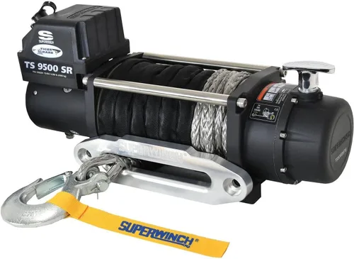 Vista 2 de Superwinch 1595200, Tiger Shark de 9.5, Torno de 12 voltios, 9,500 Libras de Capacidad con Guía de Rodillo