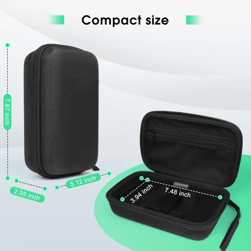 Vista 6 de Funda de transporte compatible con Backbone One/ 2ª generación de control de juegos móviles, llavero y bolsillo de red, solo caja (negro)