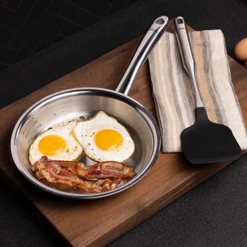 Vista 12 de Fissler M5 Pro-Ply - Sartén de acero inoxidable de 5 capas, 8 pulgadas