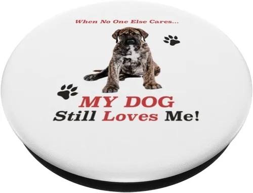 Vista 2 de When No One Else Cares Funny Presa Canario Dogo Canario PopSockets Swappable PopGrip