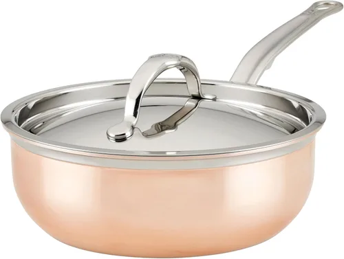 Vista 20 de Hestan - Colección CopperBond - Cacerola de cobre 100% puro, compatible con cocina de inducción, 1.5 cuartos